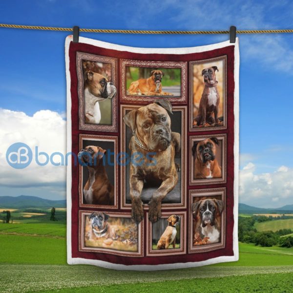Boxer Love Sherpa Blanket Gift For Boxer Lover Product Photo