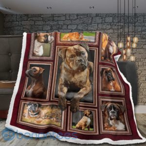Boxer Love Sherpa Blanket Gift For Boxer Lover Product Photo