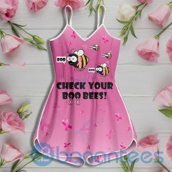 Breast Cancer Check Your Boo Bees Rompers For Women Product Photo