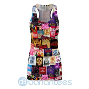 Broadway Musicals Collage Full Printed Racerback Dress For Women Product Photo