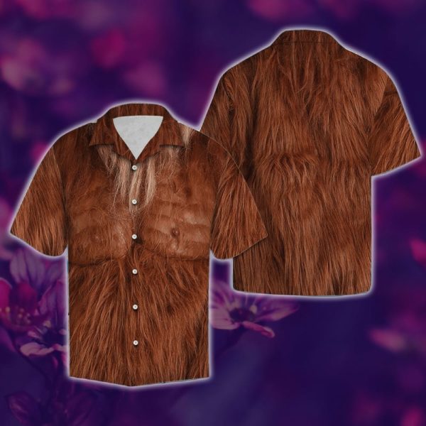 Brown Bigfoot Hawaii Shirt Summer Hawaiian Product Photo