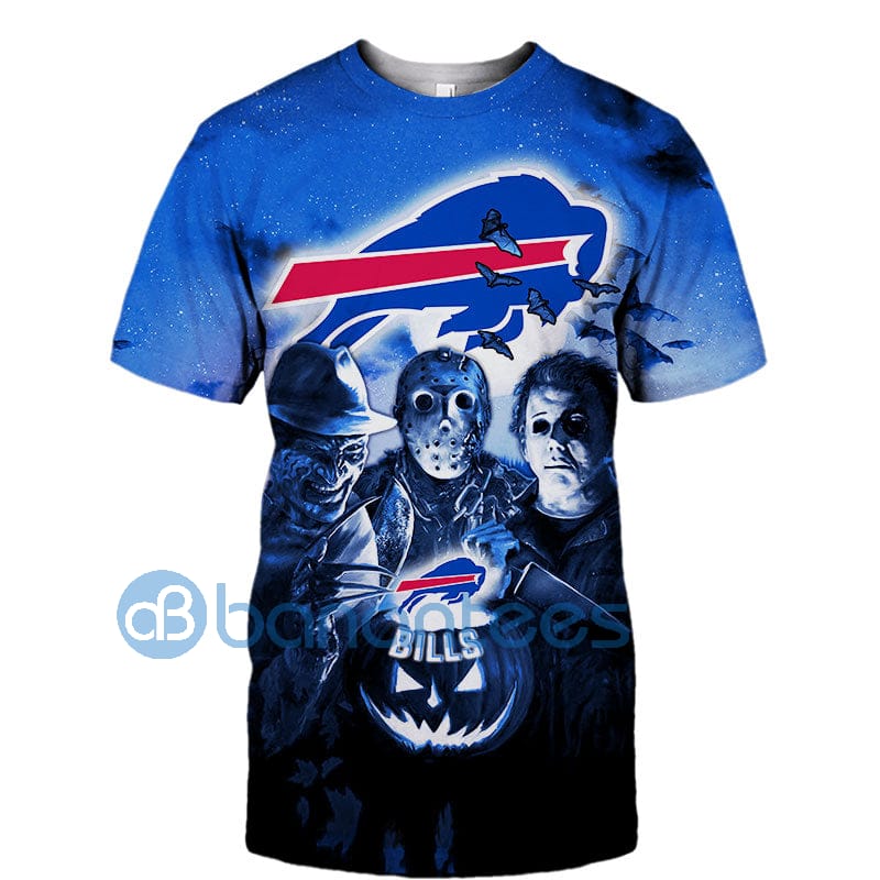 Buffalo Bills Halloween Horror Night Full Printed 3D T-Shirt