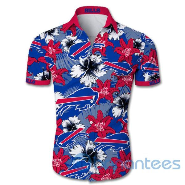 Buffalo Bills Tropical Flowers Short Sleeves Hawaiian Shirt Product Photo