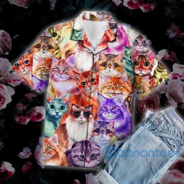 Cat Shirt Cat Breeds Amazing Aloha Hawaiian Shirt Summer Hawaiian Product Photo