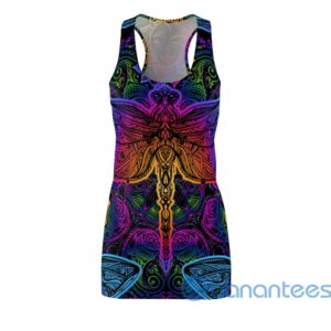 Celestial Sun And Dragonfly Racerback Dress For Women Product Photo