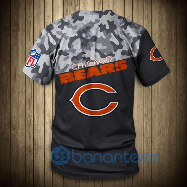 Chicago Bears Military Short Sleeve 3D T Shirt Product Photo