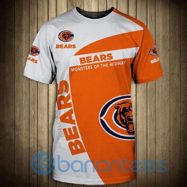 Chicago Bears Monsters Of The Midway Short Sleeves 3D T Shirt Product Photo