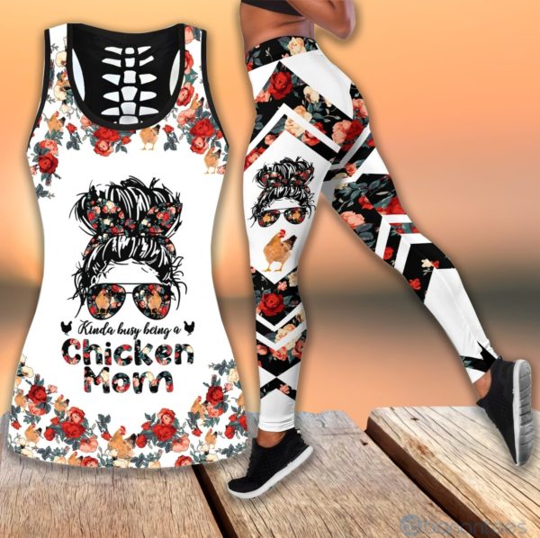 Chicken Mom Tank Top Legging Set Outfit Product Photo