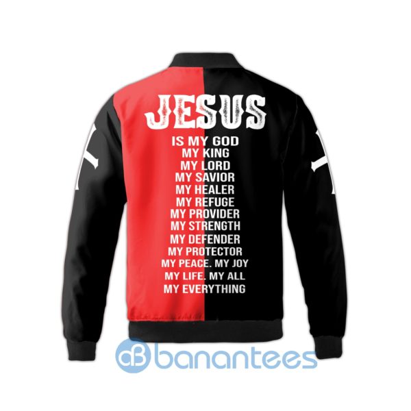 Child Of God Jesus Is My God Christian Religious Fleece Bomber Jacket Product Photo