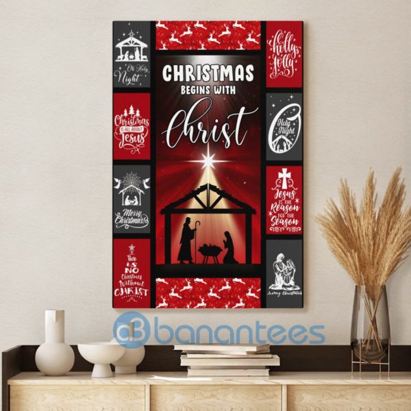 Christmas Begins With Christ Wall Art Canvas Product Photo
