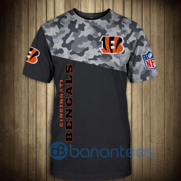 Cincinnati Bengals Military Short Sleeve 3D T Shirt Product Photo