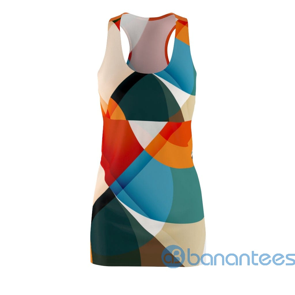 Circular Abstract Pattern Racerback Dress For Women