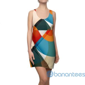 Circular Abstract Pattern Racerback Dress For Women Product Photo
