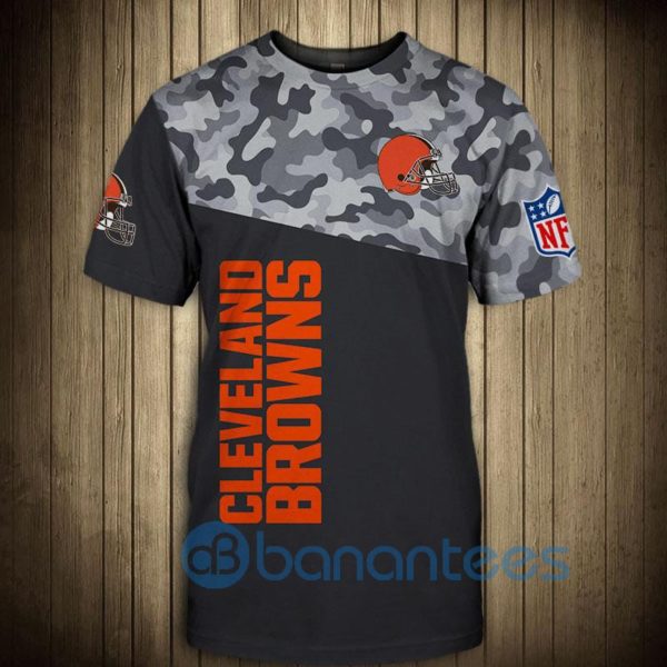 Cleveland Browns Military Short Sleeve 3D T Shirt Product Photo