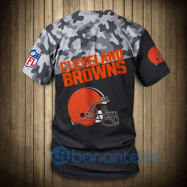 Cleveland Browns Military Short Sleeve 3D T Shirt Product Photo