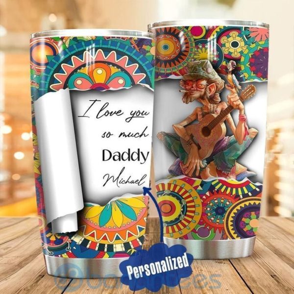 Custom Dad Gift For Dad Hippie Dad Tumbler Product Photo
