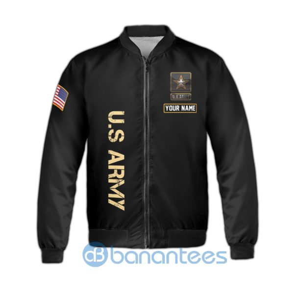 Custom Name All Gave Some Some Gave All US Army Veteran Fleece Bomber Jacket Product Photo