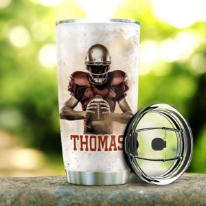 Custom Name Gift For Dad American Football Tumbler Product Photo