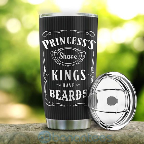 Custom Name Gift For Dad Awesome Dads Tattoos Beards Tumbler Product Photo