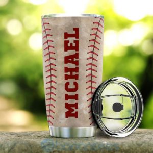 Custom Name Gift For Dad Baseball Catcher Dad Tumbler Product Photo