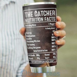 Custom Name Gift For Dad Baseball Catcher Fact Tumbler Product Photo
