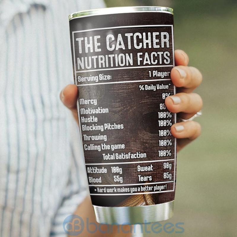Custom Name Gift For Dad Baseball Catcher Fact Tumbler Product photo 2