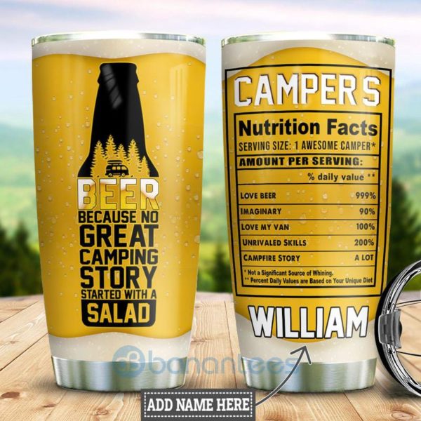 Custom Name Gift For Dad Beer Camping Tumbler Product Photo