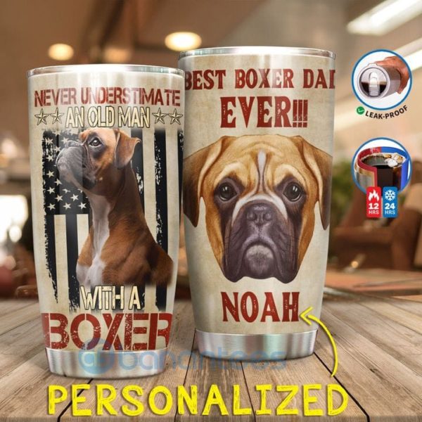 Custom Name Gift For Dad Best Ever Boxer Dad Ever Tumbler Product Photo