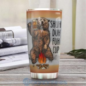 Custom Name Gift For Dad Camping Bear I Hate People Tumbler Product Photo