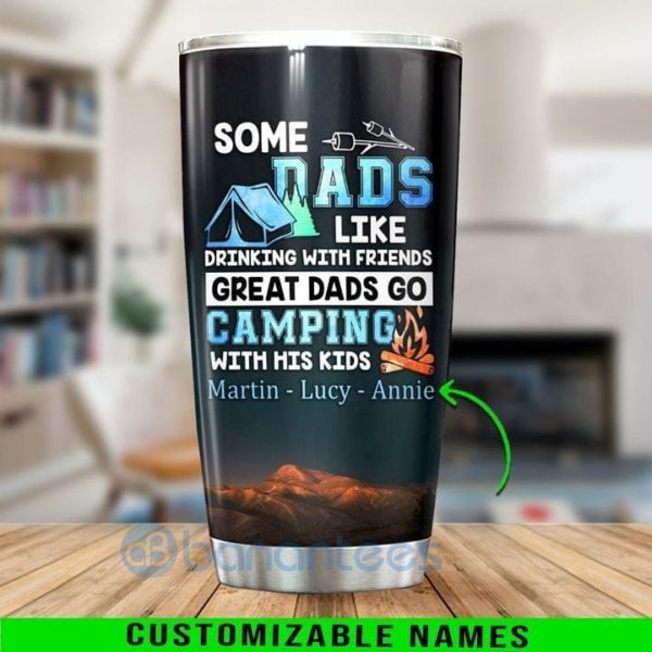Custom Name Gift For Dad Camping Dad Tumbler Product Photo