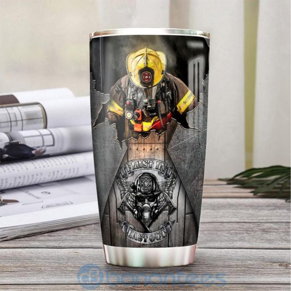 Custom Name Gift For Dad Cool Firefighter Tumbler Product Photo