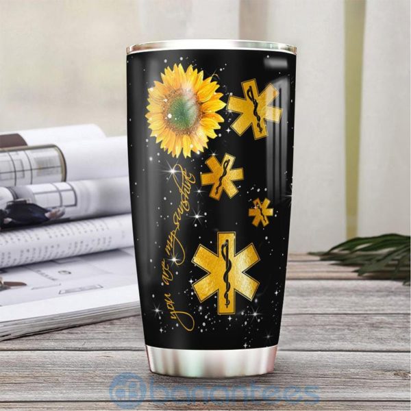 Custom Name Gift For Dad EMS Sunflower Tumbler Product Photo