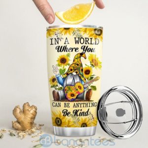 Custom Name Gift For Dad Gnomes Sunflower Tumbler Product Photo