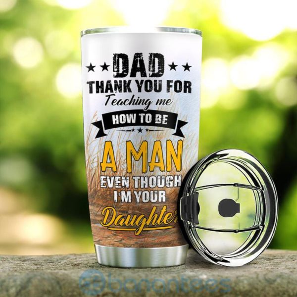 Custom Name Gift For Dad Hunting Daughter To Dad Tumbler Product Photo