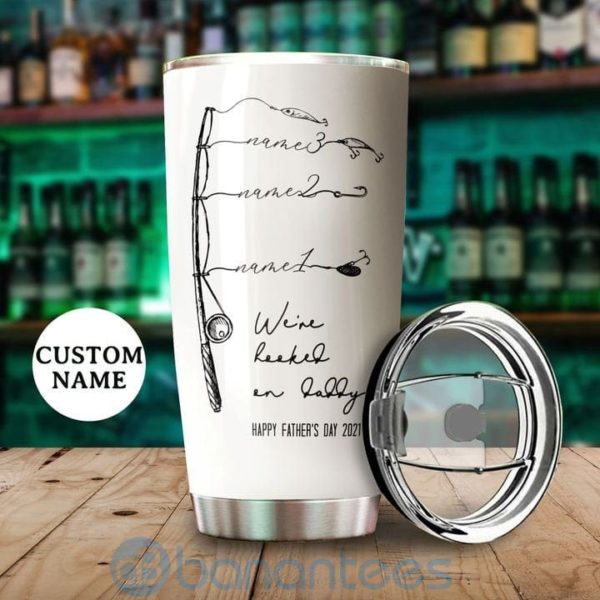 Custom Name Gift For Dad My Reel Dad Fishing Tumbler Product Photo