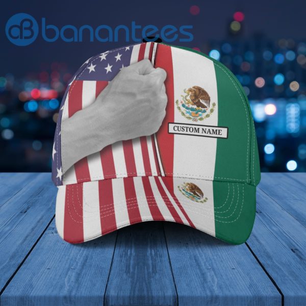 Custom Name Mexico Mexican Hand Nation Flag Cap Hat Product Photo