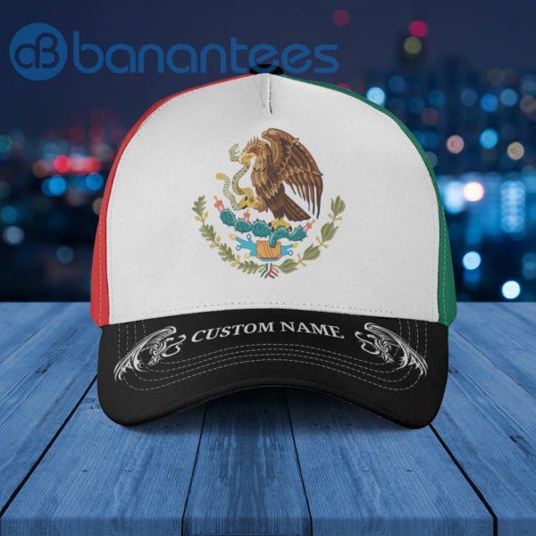 Custom Name Mexico National Emblem Eagle Holding Snake Cap Hat Product Photo
