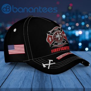 Custom Name Special Person Firefighter Independent Day US Flag Cap Hat Product Photo