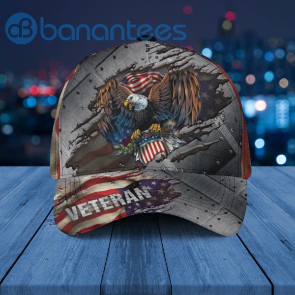 Custom Name Veteran Eagle US Flag Independent Cap Hat Product Photo