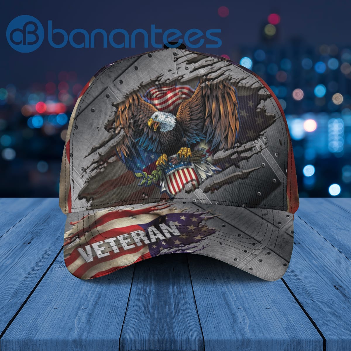 Custom Name Veteran Eagle US Flag Independent Cap Hat