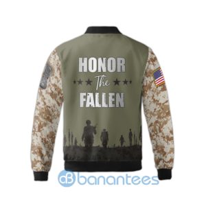 Custom Name Veteran Honor The Fallen Fleece Bomber Jacket Product Photo