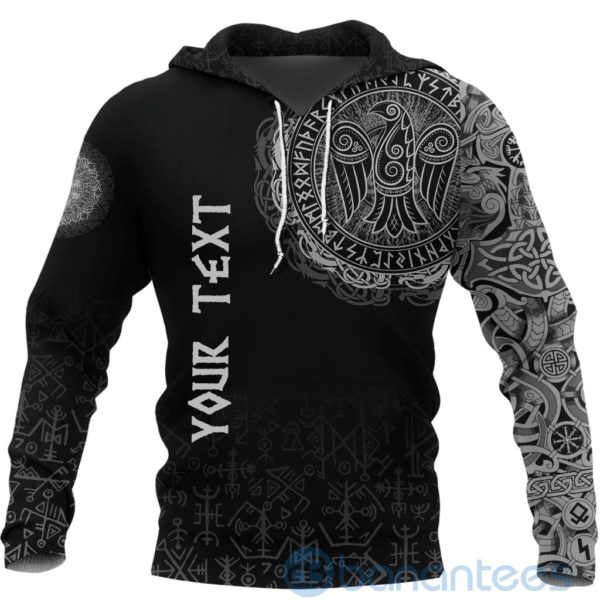 Custom Viking Celtic Raven Tattoo All Over Printed 3D Hoodie Product Photo