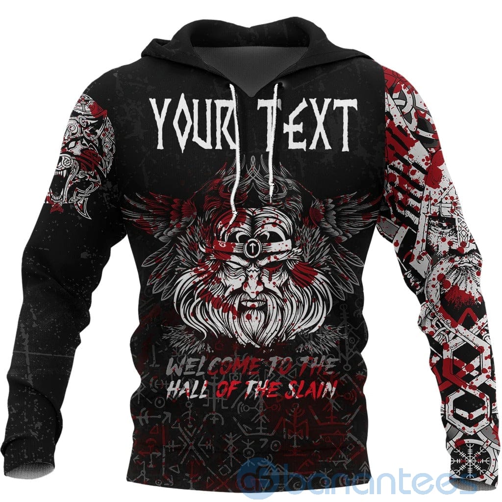 Custom Viking Odin Blood All Over Printed 3D Hoodie Product photo 1