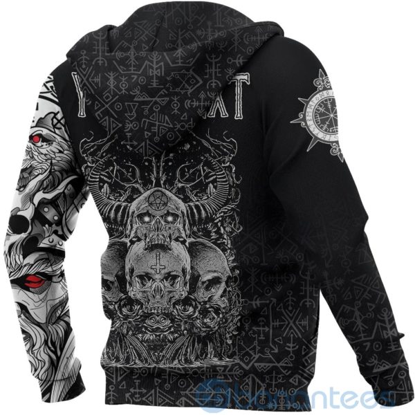Custom Viking Skull Hornor All Over Printed 3D Hoodie Product Photo