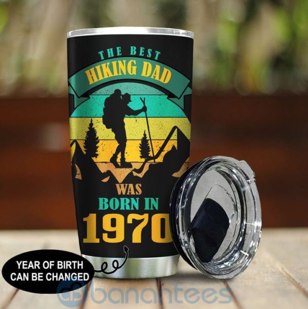 Custom Year Gift For Dad The Best Hiking Dad Tumbler Product Photo