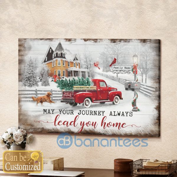 Customized May Your Journey Always Lead You Home Wall Art Canvas Product Photo