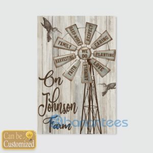 Customized On Johnson Farm Windmill Hummingbirds Wall Art Canvas Product Photo
