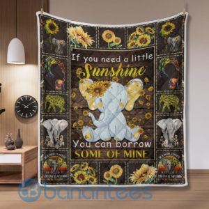 Cute Elephant Sunshine Quilt Blanket Product Photo