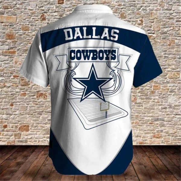 Dallas Cowboys Shirts Mens Fireball Short Sleeves Hawaiian Shirt Product Photo
