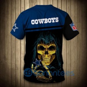 Dallas Cowboys Skull Short Sleeve 3D T Shirt Product Photo